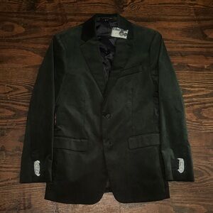 NEW Banana Republic Forest Green Velvet Blazer 38R